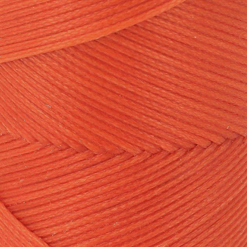 Bobine de 100m de fil polyester tressé et ciré - Diam 0,6mm - ORANGE