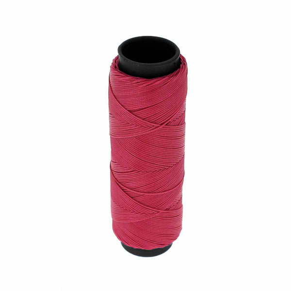 Bobine de 100m de fil polyester tressé et ciré - Diam 0,6mm - ROSE FUCHSIA