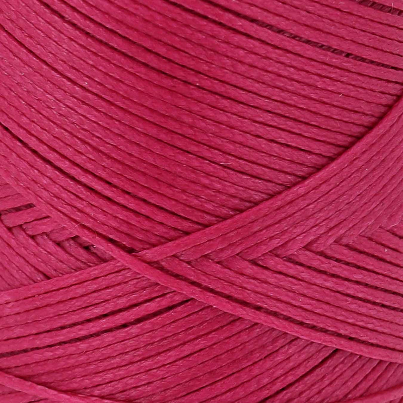 Bobine de 100m de fil polyester tressé et ciré - Diam 0,6mm - ROSE FUCHSIA