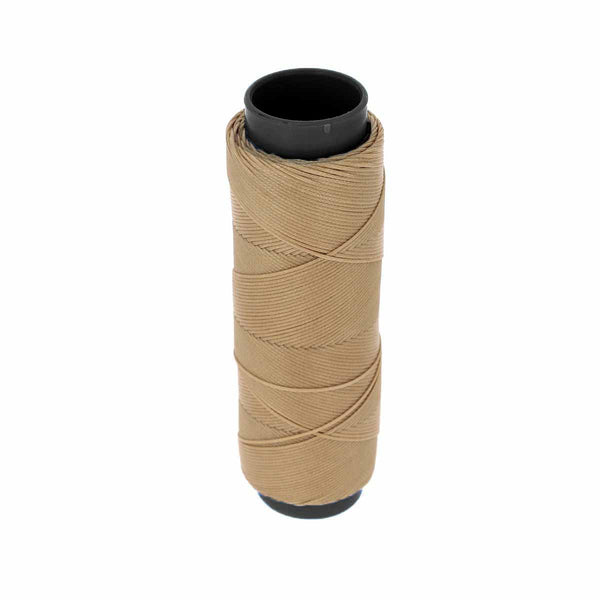 Bobine de 100m de fil polyester tressé et ciré - Diam 0,6mm - BEIGE ROSÉ