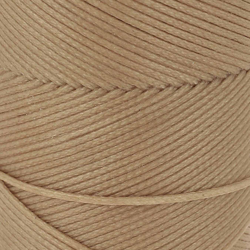 Bobine de 100m de fil polyester tressé et ciré - Diam 0,6mm - BEIGE ROSÉ