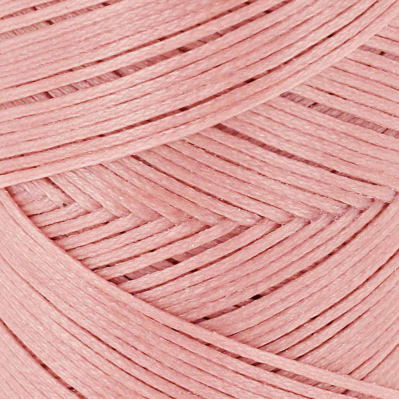 Bobine de 100m de fil polyester tressé et ciré - Diam 0,6mm - ROSE