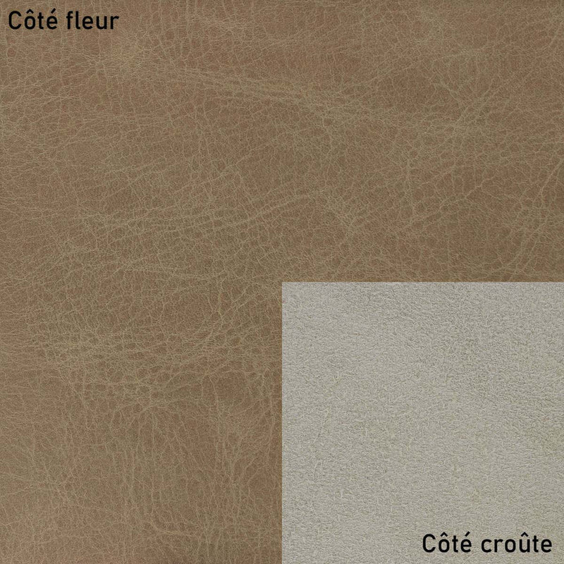 Peau de cuir de vachette ameublement CLUB - BEIGE KRAFT