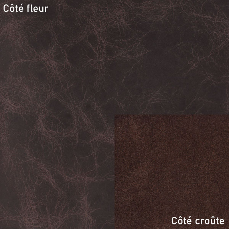 Peau de cuir de vachette ameublement CLUB - CHOCOLAT