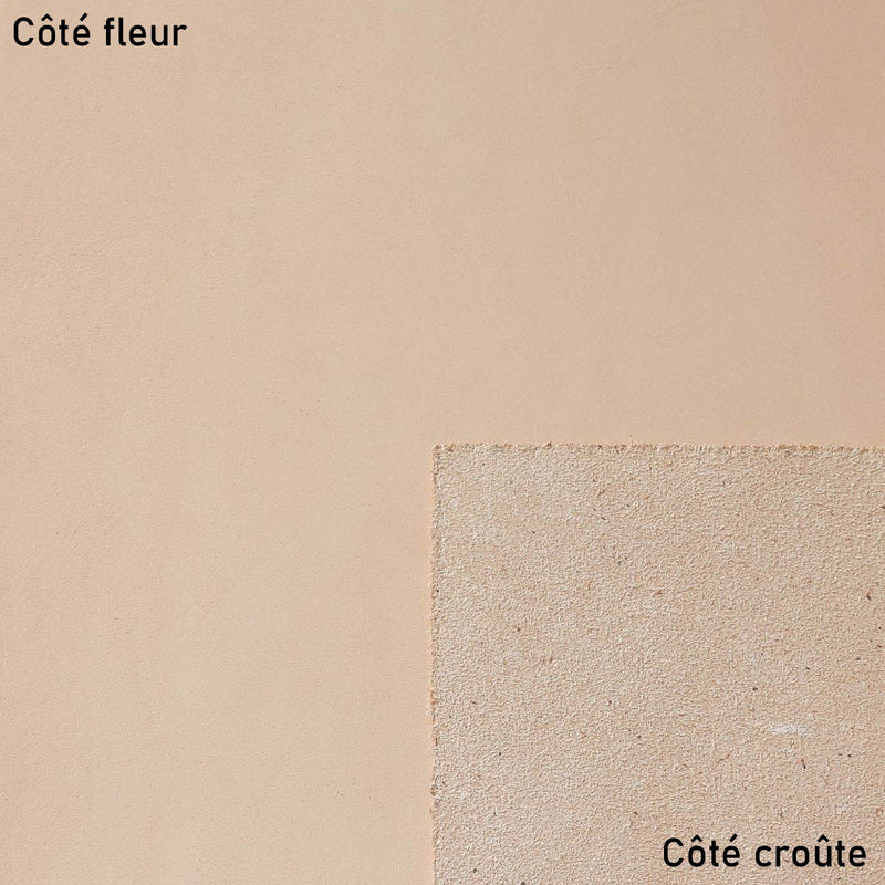 500g de chutes de cuir de collet tannage végétal naturel PREMIUM SOUPLE - Deco Cuir