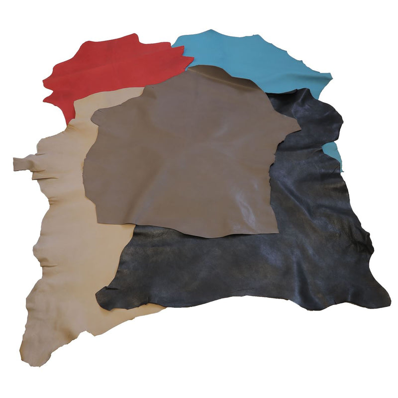 SURPRISE lot of 5 full grain goat leather skins - MISCELLANEOUS