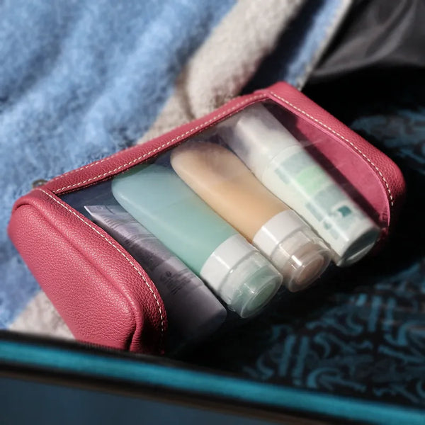 DIY transparent toiletry bag