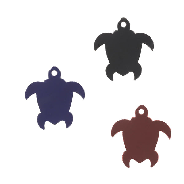 TORTOISE cutout for leather key ring