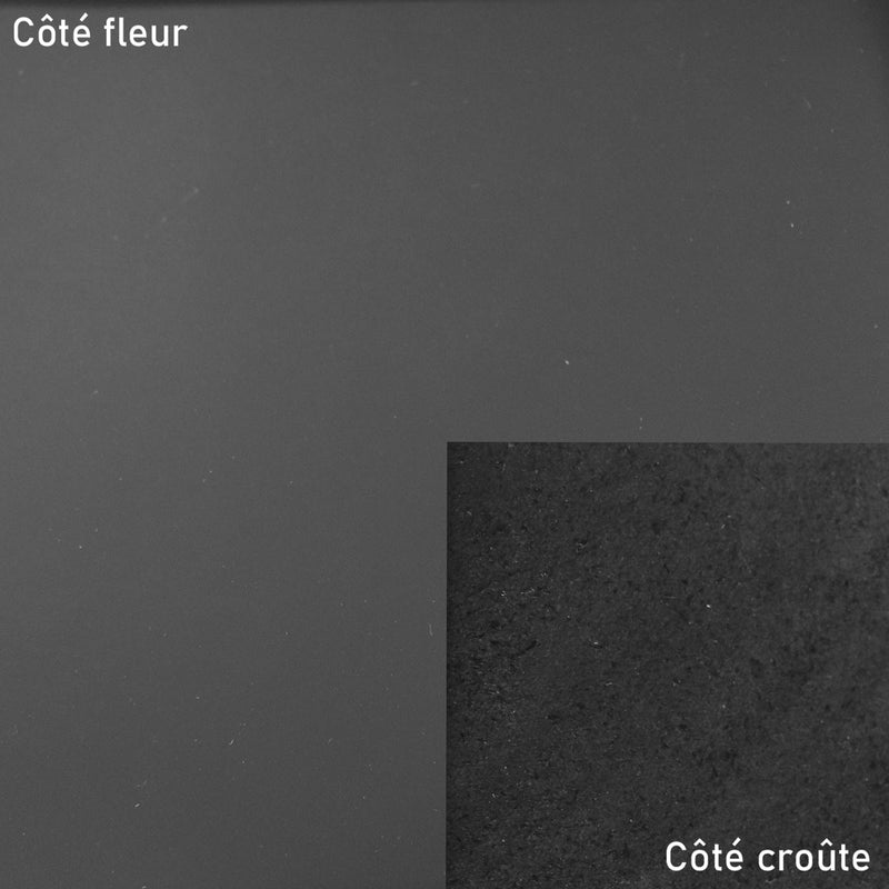 Peau de cuir de vachette lisse et ferme - NOIR MAT G94