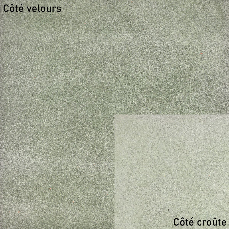 Croûte de cuir de veau - Velours - VERT EUCALYPTUS M94