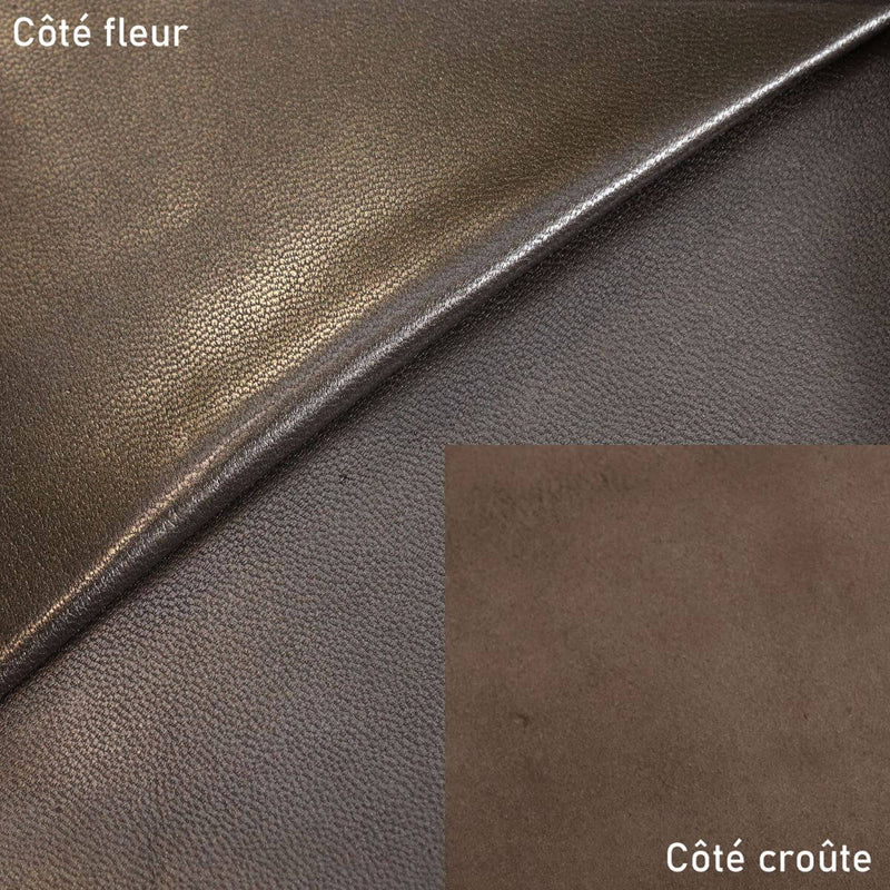 Peau de cuir de chèvre nappa - CHOCOLAT BRONZE O98