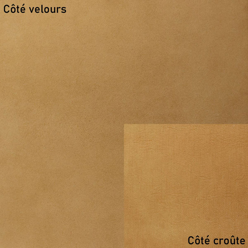 Peau de cuir de chèvre velours - SABLE P35