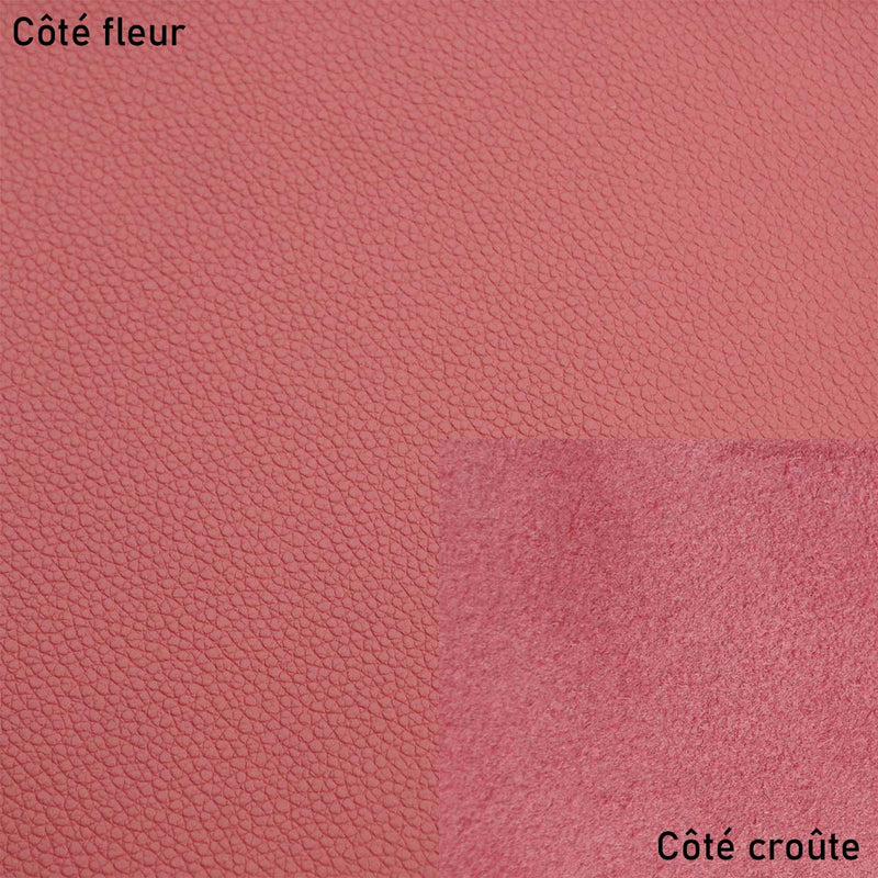 Morceau de cuir de vachette grainé - ROSE LAURIER P67