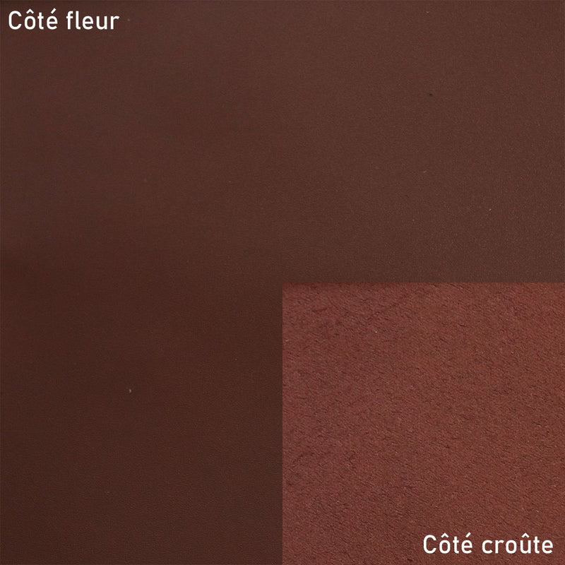 Peau de cuir de vachette lisse - BORDEAUX P74