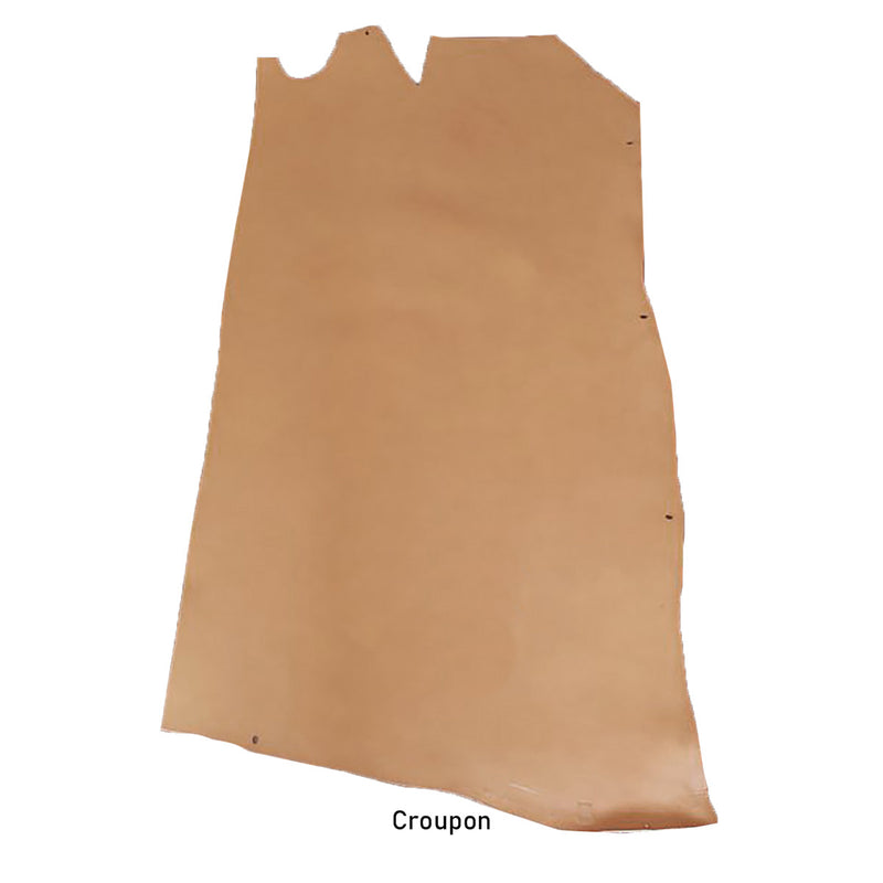 Cuir de croupon tannage végétal - CARAMEL P75