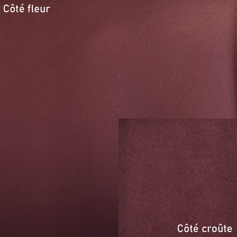 Peau de cuir de chèvre grainé - BORDEAUX P98