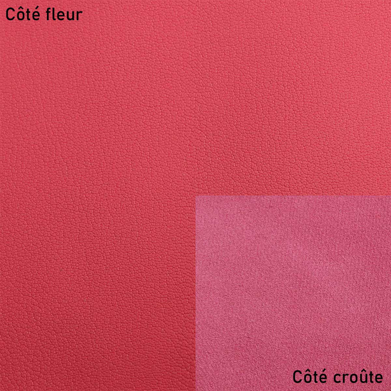 Peau de cuir de chèvre grainé - ROSE FRAMBOISE P99