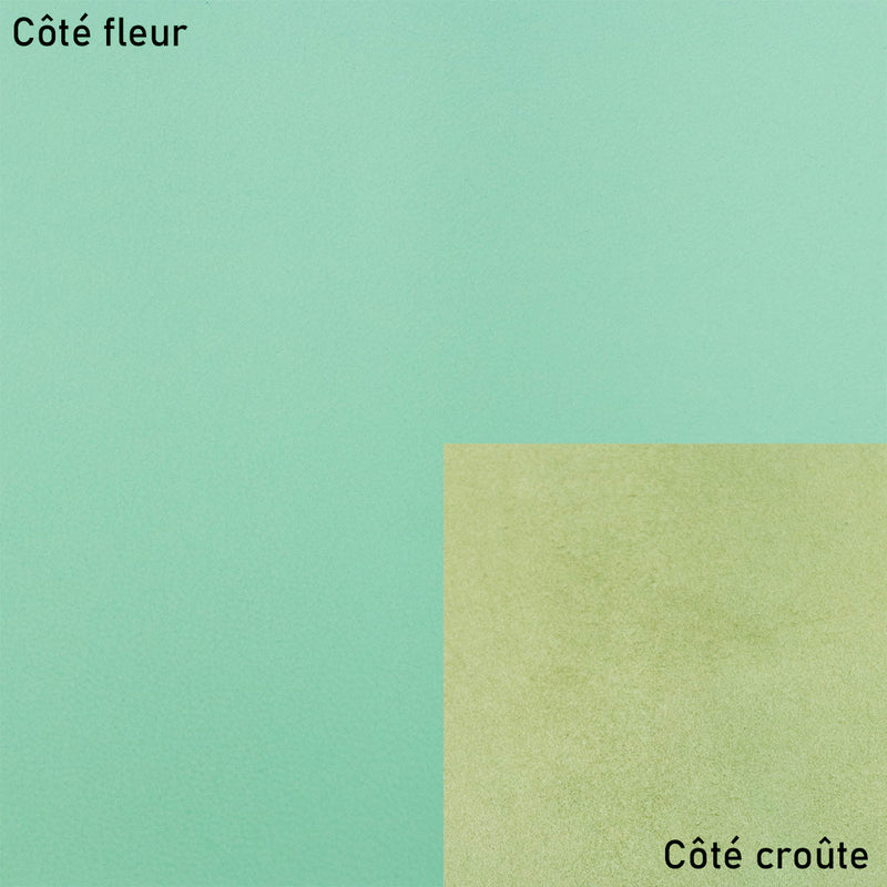 Peau de cuir de chèvre grainé - VERT JADE Q95