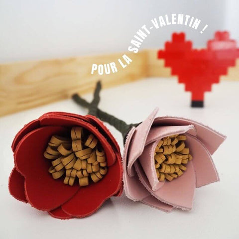 DIY Fleurs en cuir