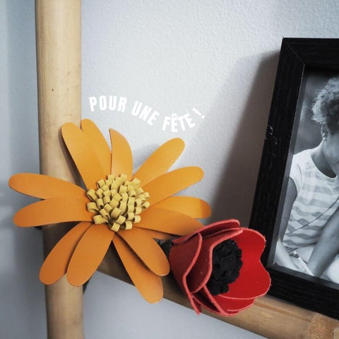 DIY Fleurs en cuir