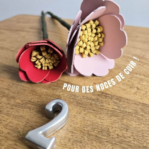 DIY Fleurs en cuir