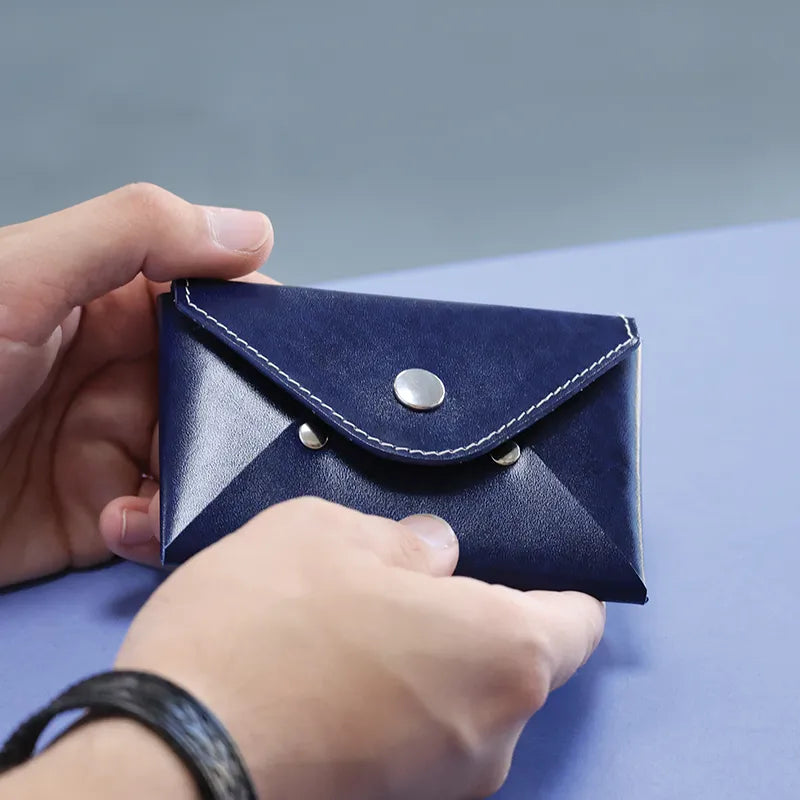 Coin purse with stitching