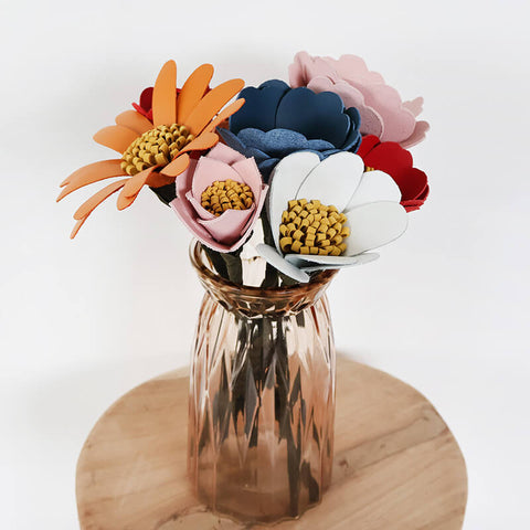 DIY fleurs en cuir