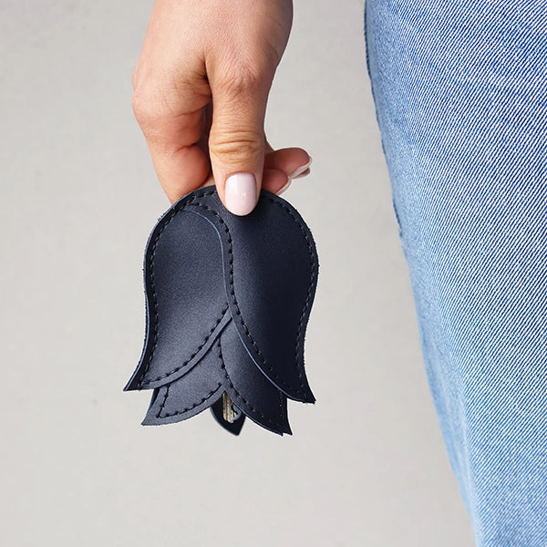 cloche à clés en cuir forme tulipe tutoriel gratuit Deco Cuir