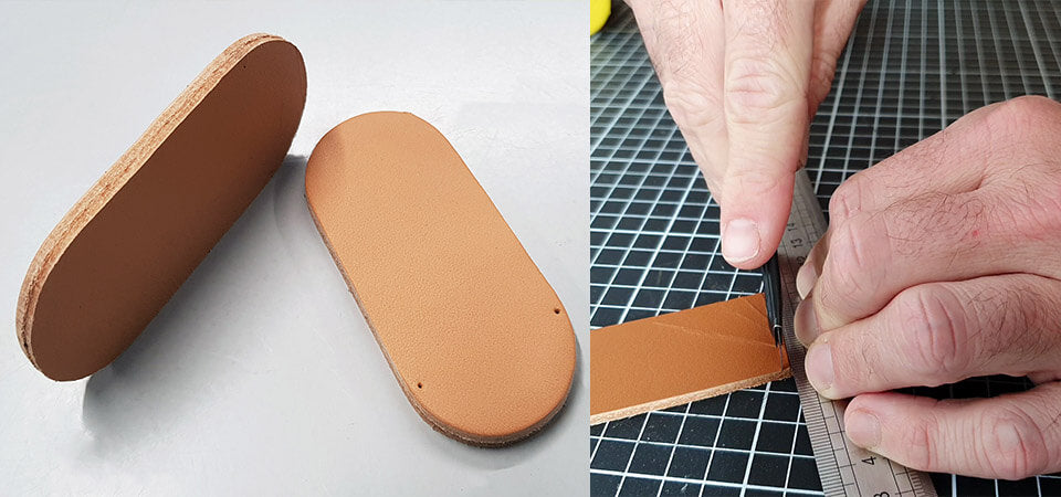 Guide couture d'angle du cuir