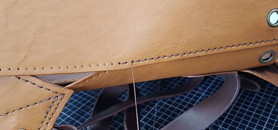 simplified leather sewing