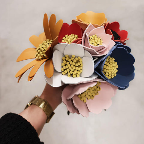 DIY fleurs en cuir