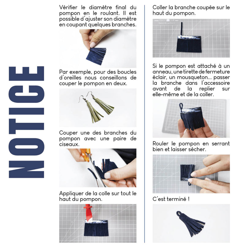 notice montage pompon cuir