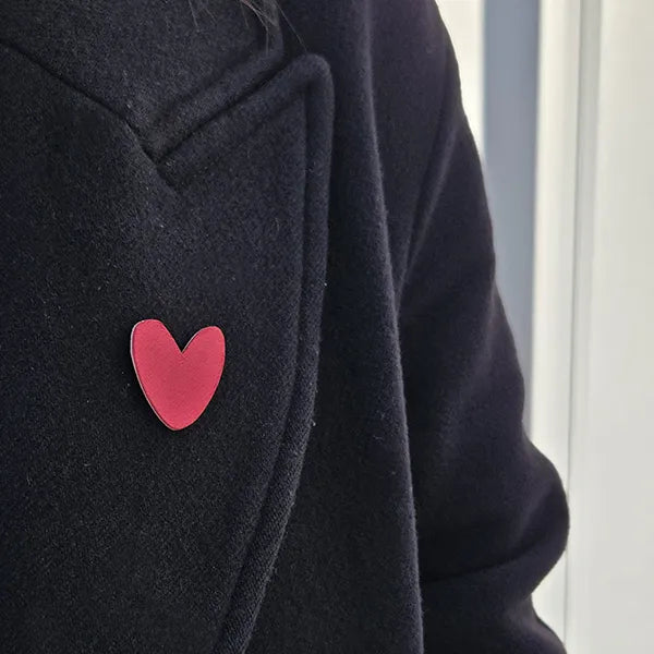 DIY heart photo brooch