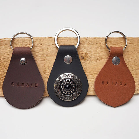 porte-clé cuir couleur