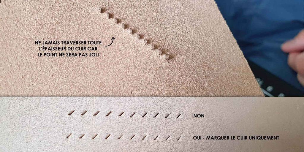 griffe à frapper couture point sellier