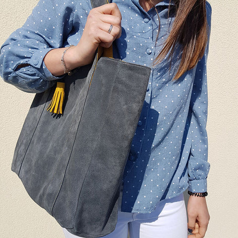 Wildleder-Einkaufstasche