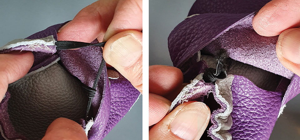 chaussons en cuir tutoriel