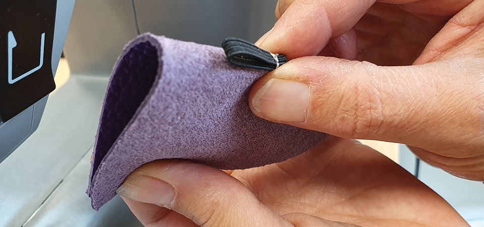 couture languette dessus chaussons