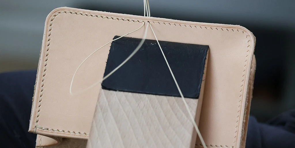 couture point sellier pochette montage mexicain