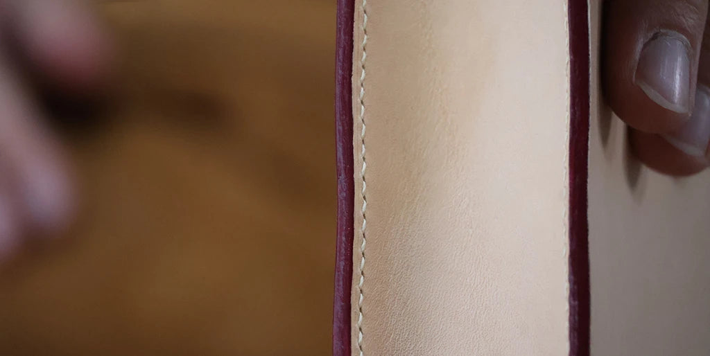 travail des tranches cuir montage mexicain